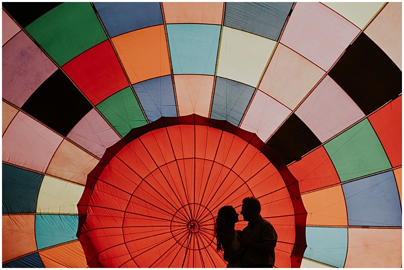 Hot air balloon elopement 