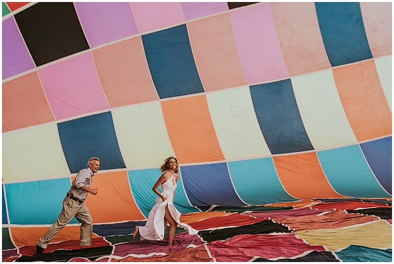 Hot air balloon wedding photographer 