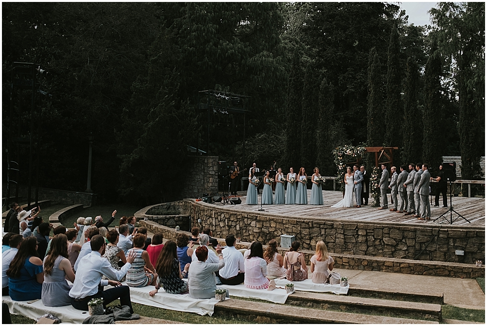 Raleigh Rose Garden wedding ceremony 