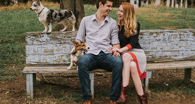 Katelyn + Rick Chapel Hill Engagement Session with all the Animals