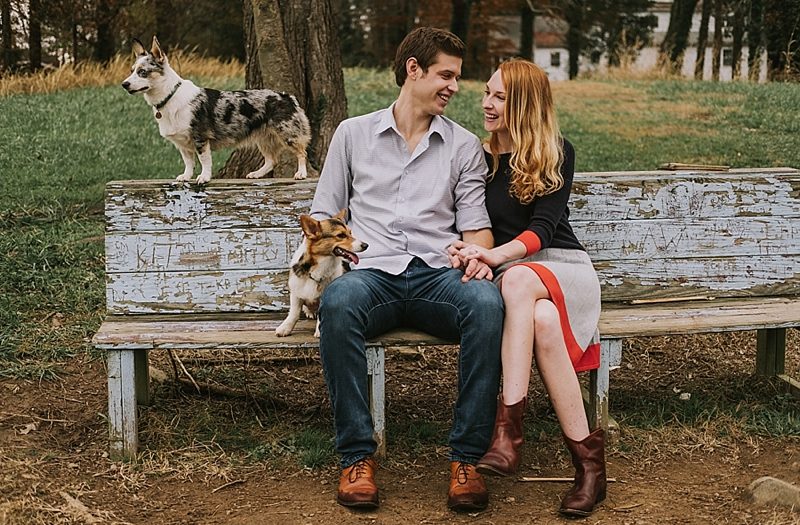 Katelyn + Rick Chapel Hill Engagement Session with all the Animals