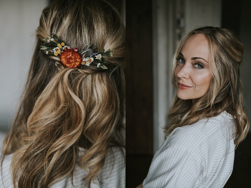 Bohemian bridal hair 