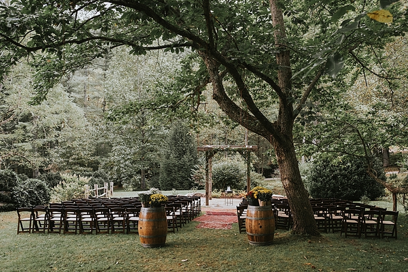 Raleigh NC outdoor wedding ceremony 