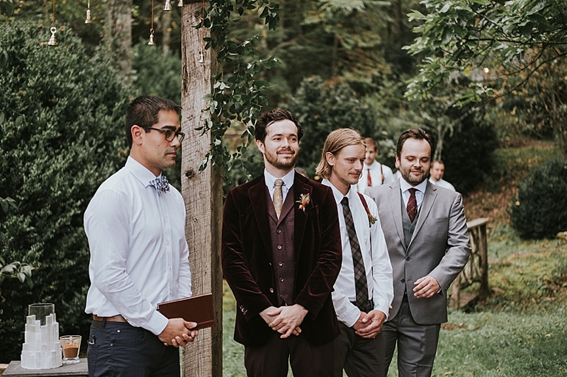 rock quarry farm wedding ceremony 