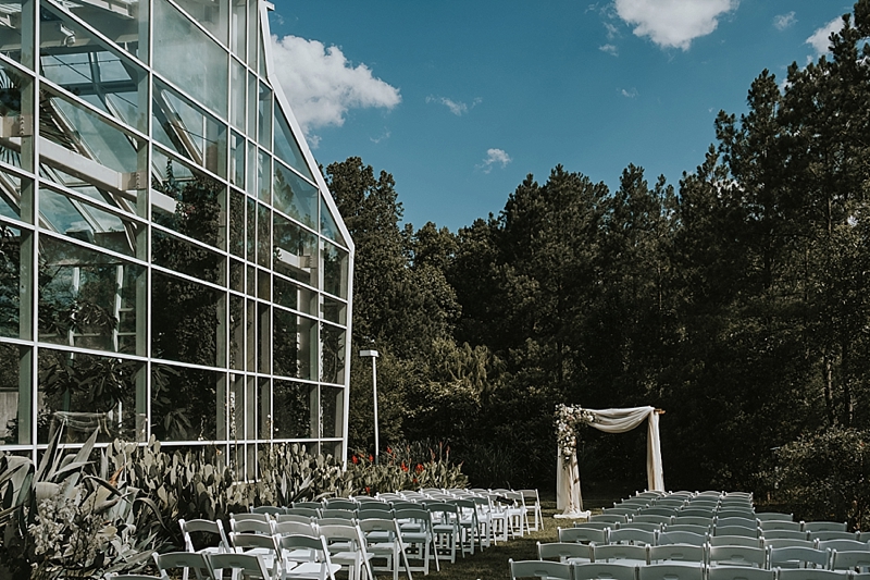 Durham NC outdoor wedding ceremony 