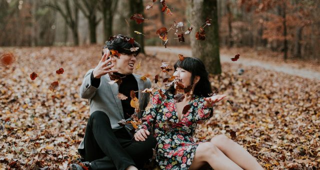 Moody Autumn Engagement Session | Caroline + Kyung |