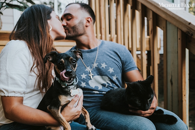 engagement session with pets