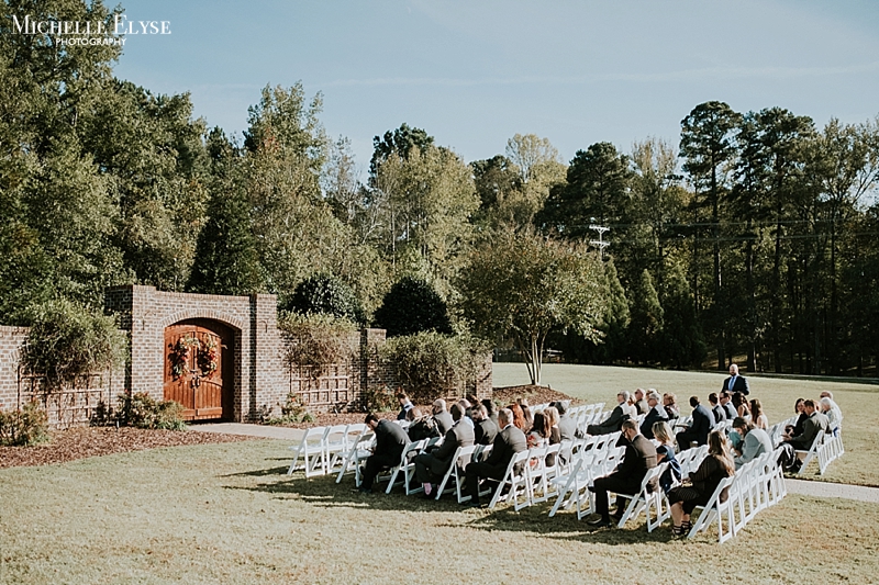 Raleigh NC outdoor wedding ceremony