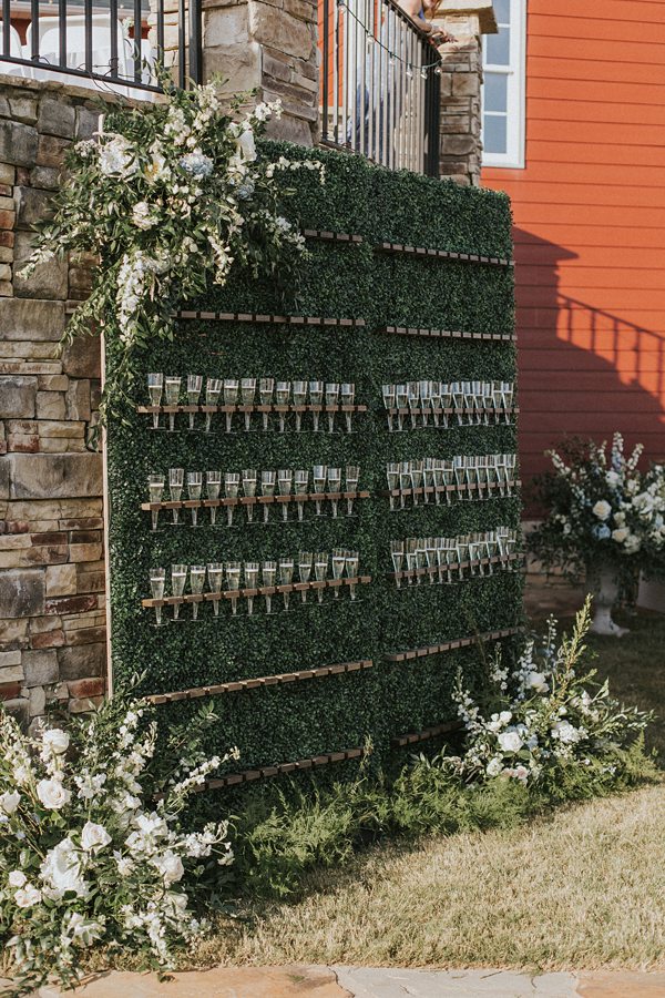 wedding champagne wall