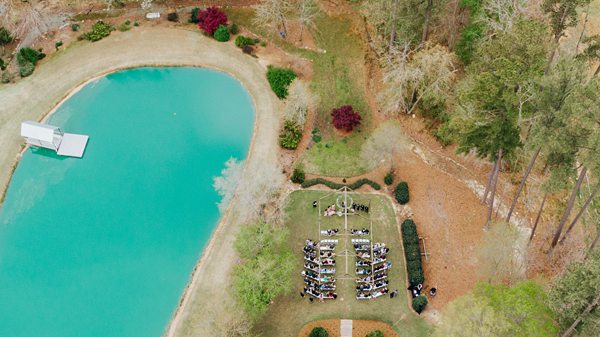 Stunning Drone Wedding Videography | Chapel Hill Carriage House Wedding for Jordan + Jesse