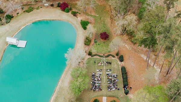 Wedding Drone Photos Chapel Hill Carriage House