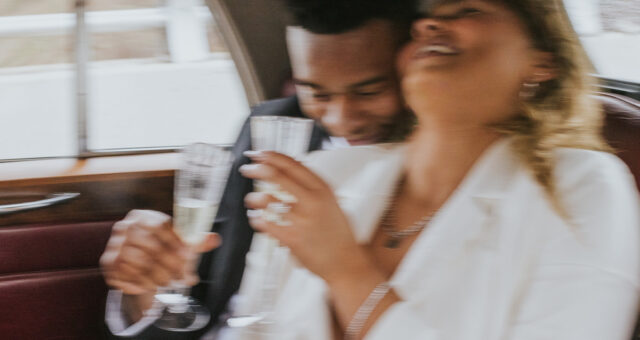 Champagne & A Vintage Bentley at the Atlanta St. Regis - A Very Editorial Style Engagement