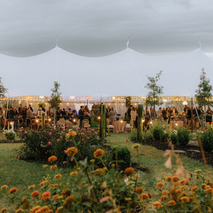 Gorgeous Backyard Wedding on Private Estate Feat. Funky Fashions and an Upscale Garden Themed Sperry Tent