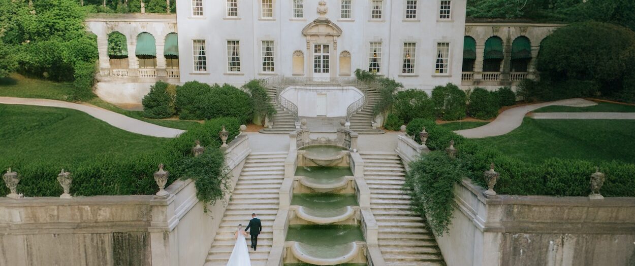 Stately Atlanta History Center Wedding at The Swan House with 2 Day Photography Coverage- Planned by Magnolia Celebrates & Decor by BW Designs, Inc.