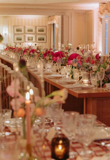 COLORFUL COUNTRY CLUB WEDDING WITH CHURCH CEREMONY + ROOFTOP WELCOME PARTY DOWNTOWN