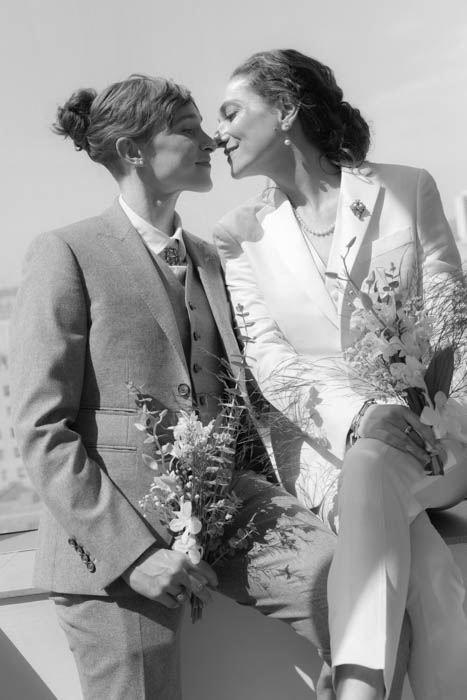 top lgbtqia affirming wedding photographer with luxury editorial documentary style